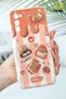 Galaxy S21 Fe Case Designed Patterned Camera Protection Teddy Bear Biscuit Color Cofffe Silicone Cover - 2
