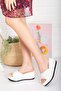 Women's Padded Matte White Slippers - 2