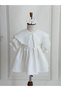 Baby Girl Child Off-White Crepe Fabric Flower Detail Mevlüt Special Day Birthday Dress - 2