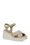325071.Z 5Fx Beige Women's Wedge Heel Sandals - 2