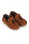 Boy's Suede Loafer Brown Tan Shoes - 4