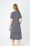 Women's Cotton Modal Fabric Button Detailed Patterned Stylish Dress 7920 - 6