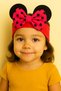 Girl's Padded Polka Dot Detailed Bow Mickey Detailed Casual Bandana 3-Piece Set (Ages 2-5) - 3