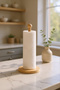 Naturlig Bamboo Roll Napkin Holder Round - 2