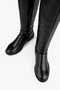 Women's Steele Black Skin Buckle Flat Heeled Boots Black Skin - 3