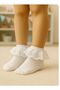 Girl's Zigzag Patterned 3-Piece Lace Socks Set (1-4 Years) - 3