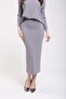 Knitwear Pencil Skirt Gray - 2