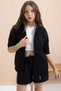 Black Girl's Hooded Cardigan with Hood 21518 - 3