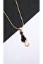 Steel Necklace with Sitting Cat Figure