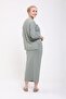 Knitwear Pencil Skirt Cafe - 3