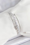 Brass Silver Color Barley Zircon Stone Women's Bracelet -