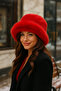 Red Thick Plush Heart Hat Beanie - Warm Stylish Outdoor Cold Protection Spk1143 - 2