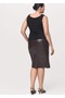 Leather look pencil skirt - 6