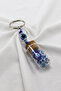 Evil Eye Beaded Keychain in a Handmade Glass Bottle, Gift Keychain - 5