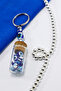 Evil Eye Beaded Keychain in a Handmade Glass Bottle, Gift Keychain - 6