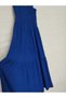 Dress with Gathered Bust and Waist, Lycra, A-Line, 95% Cotton, Long Strap - 5