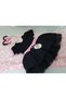 Girl's Black Tulle Fluffy Dress with Pink Belt and Bow Detail - 4