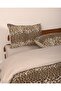 Leopard Love Double Duvet Cover Set Double Sided Sheet Plain Beige Color - 7