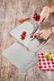 Set of 2 Stainless Steel Cutting Boards Antibacterial Hygienic Surface (35X25 and 30X20 cm) - 2