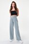 Women's Green High Waist Velcro Palazzo Pants - 4