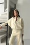 women's 3-thread brushed inside oversized tracksuit set NBG105