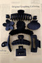 Pack of 10 Black Mixed Plush Model Pegs Hair Clips Advantageous