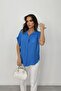 Single pocket textured shirt blue - 5