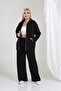 Women's Plus Size Zippered Long Sleeve Comfortable Casual Mock Neck Tracksuit Set - 2