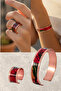 Women's Copper Bracelet Ring Set - Chlara Model Special Edition Metal Box and Quartz Stone - 3