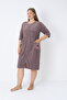 Women's Plus Size Bamboo Micro Fabric Zippered Stylish Velvet Dress / Plum - - B 3449 - 4