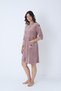 Women's Bamboo Micro Fabric Zippered Stylish Velvet Dress / Mink 3449 - 5