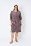 Women's Plus Size Bamboo Micro Fabric Zippered Stylish Velvet Dress / Plum - - B 3449 - 6