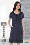 Women's Cotton Modal Fabric Button Detailed Patterned Stylish Dress 7402