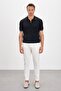 Polo Neck Zippered Knitwear Men's T-Shirt - 6