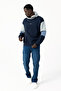 Men's Hooded Judge Me Printed 3-Thread Sweatshirt Navy Blue - 25K 5299 - 3