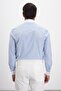 Comfort Fit Striped 100% Cotton Men's Shirt with Lapel Pin - 6