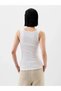 Women's White V-Neck Tank Top 585421001-White - 4