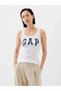 Women's White V-Neck Tank Top 585421001-White