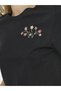 Women's Black Onlpolly Life Reg S/S Pocket Top Box Jrs T-Shirt 15317989-Black - 7