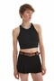 Women's Black Quzu Top Tshirt T-Shirt 23Y60050-Black