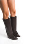Women's Pointed Toe Heeled Daily Slip-On Boots & Boots Spigo Brown - 2