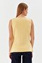 Crew Neck Vest Blouse Yellow - 5