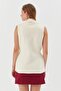 Elastic waist vest blouse cream - 5