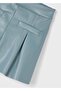 Girl's Leather Shorts Pants Water Green - 4