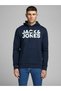 12152840 Jjecorp Logo Sweat Hood Noos Men's Sweat Reg /Large Print/Navy Blazer - 2
