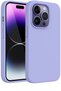 iPhone 14 Pro Max Lilac Silicone Case with Suede Erasable Camera Raised Cover