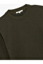 Textured Long Sleeve Basic Crew Neck Sweatshirt - 5