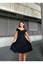Boat Neck Midi Length Black Dress 583259 - 4