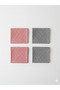 Lunch Napkin / School Napkin / Checkered Napkin 2 Pcs Red / 2 Pcs Black - 4