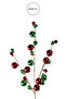 Christmas Ornament Shiny Ball Branch Red Green 70 cm - 3